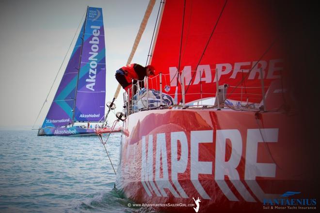 Volvo Ocean Race – Leg 0 start ©  Nic Douglass / www.AdventuresofaSailorGirl.com